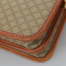 CELINE Macadam Canvas Shoulder Bag Beige Gold Auth yk15952-15