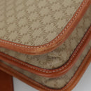 CELINE Macadam Canvas Shoulder Bag Beige Gold Auth yk15952-16