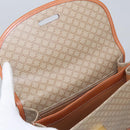 CELINE Macadam Canvas Shoulder Bag Beige Gold Auth yk15952-18