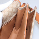 CELINE Macadam Canvas Shoulder Bag Beige Gold Auth yk15952-20