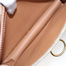 CELINE Macadam Canvas Shoulder Bag Beige Gold Auth yk15952-22