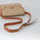 CELINE Macadam Canvas Shoulder Bag Beige Gold Auth yk15952-7