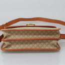CELINE Macadam Canvas Shoulder Bag Beige Gold Auth yk15952-5