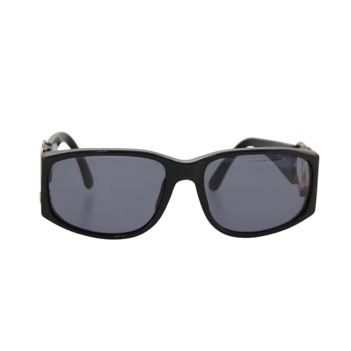 CHANEL Sunglasses plastic Black CC Auth yk15965