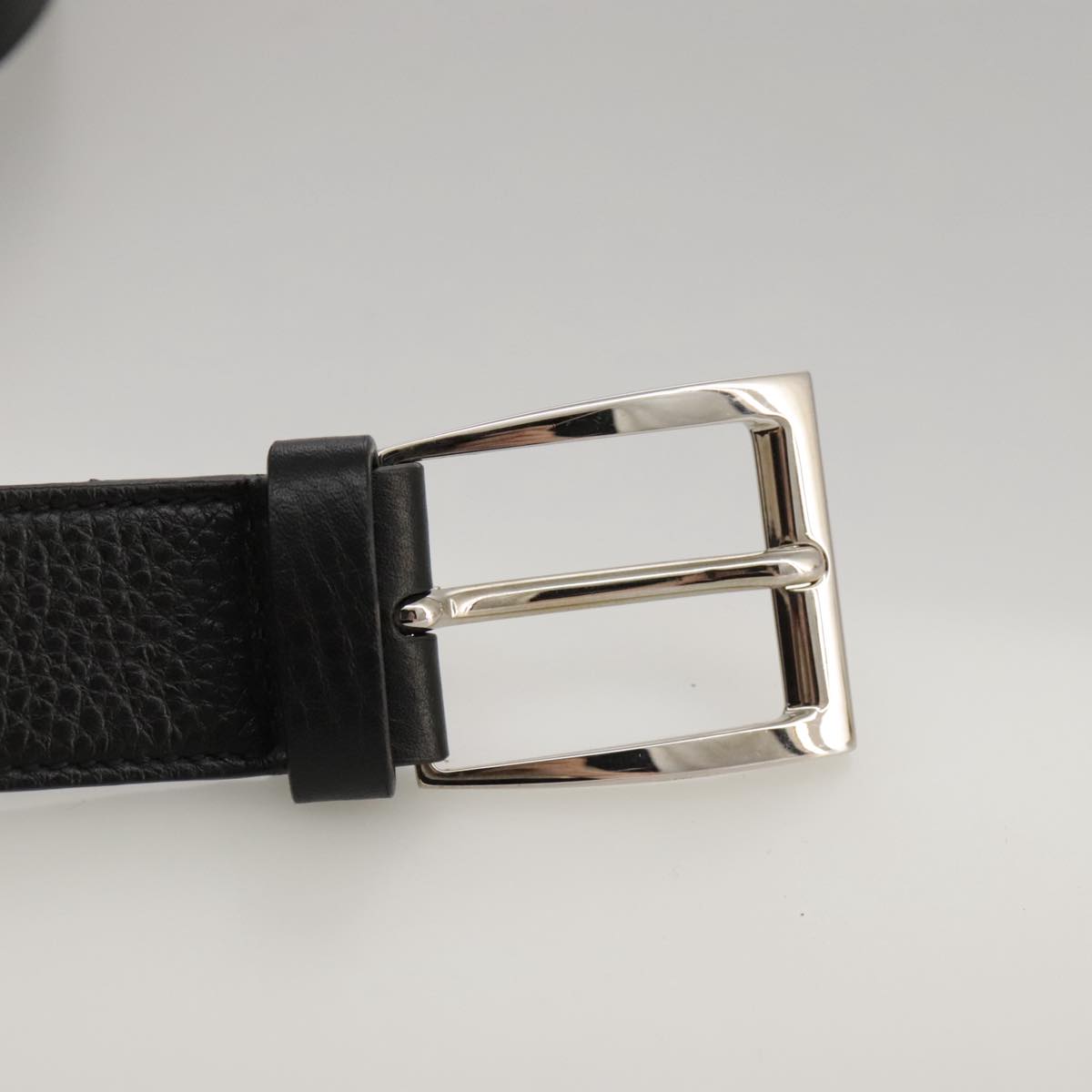 Christian Dior Belt Leather 37"" Black Auth yk15977