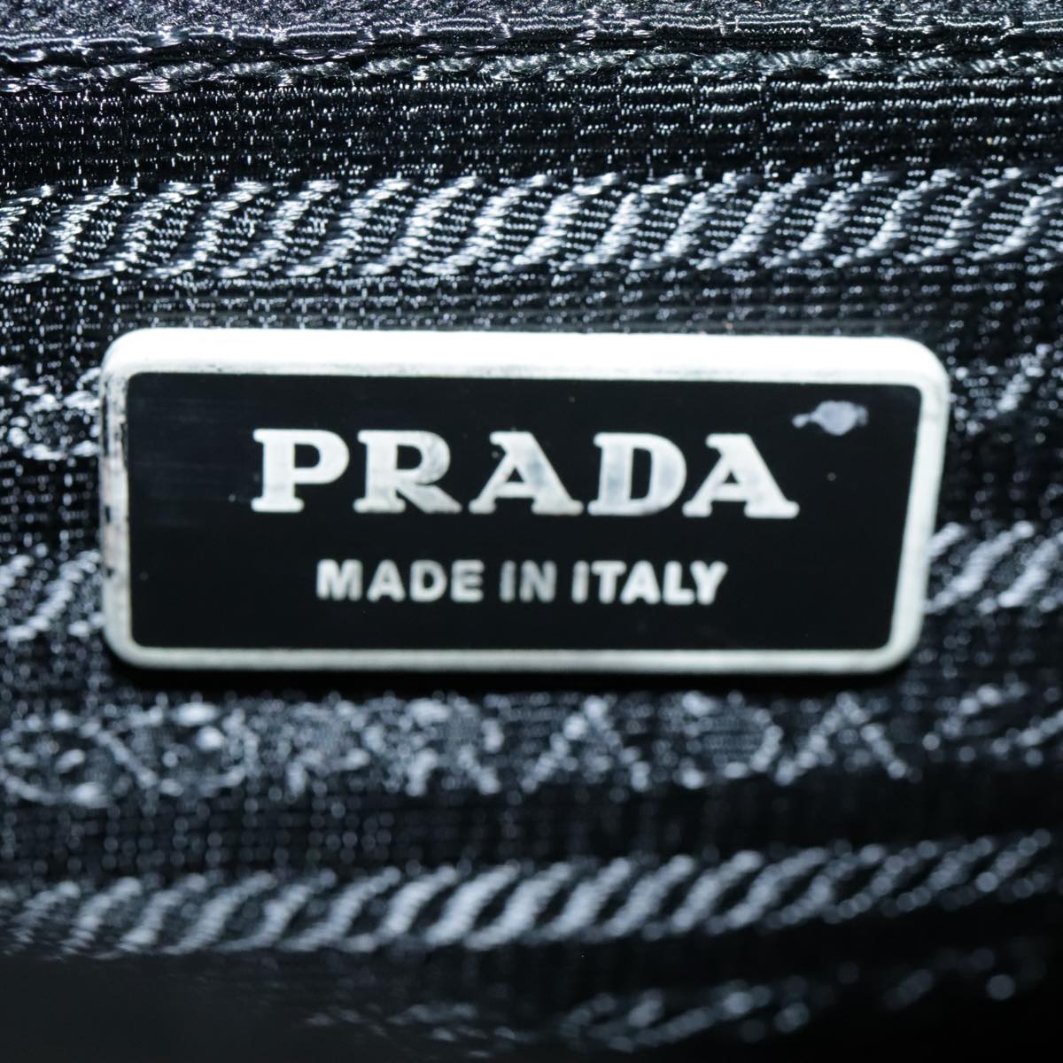 PRADA Shoulder Bag Nylon Black Silver Auth yk15982