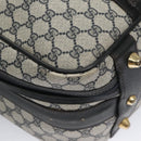 GUCCI GG Supreme Travel Case PVC Leather Navy Gold Auth yk16004-15