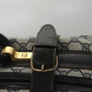 GUCCI GG Supreme Travel Case PVC Leather Navy Gold Auth yk16004-21