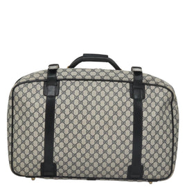 GUCCI GG Supreme Travel Case PVC Leather Navy Gold Auth yk16004 - 0