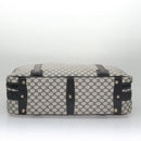 GUCCI GG Supreme Travel Case PVC Leather Navy Gold Auth yk16004-5