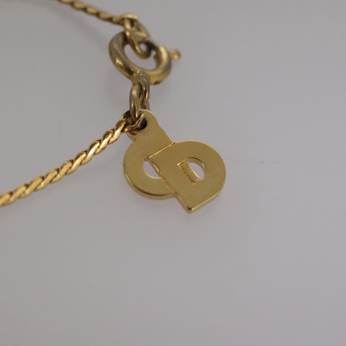 Christian Dior Necklace metal Gold Auth yk16005