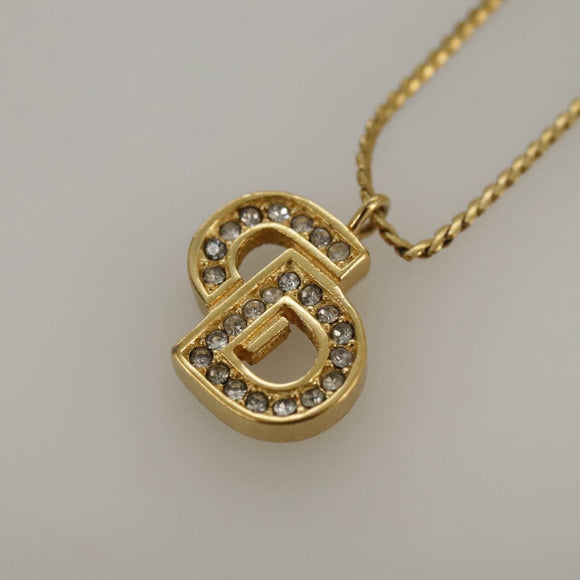 Christian Dior Necklace metal Gold Auth yk16005
