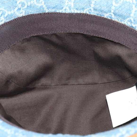 GUCCI GG Canvas Hat Denim L Blue Auth yk16007V