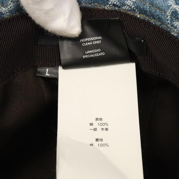 GUCCI GG Canvas Hat Denim L Blue Auth yk16007V