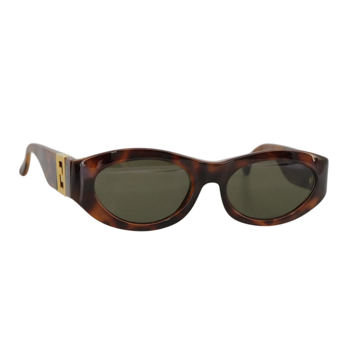 FENDI Sunglasses plastic Brown Auth yk16009