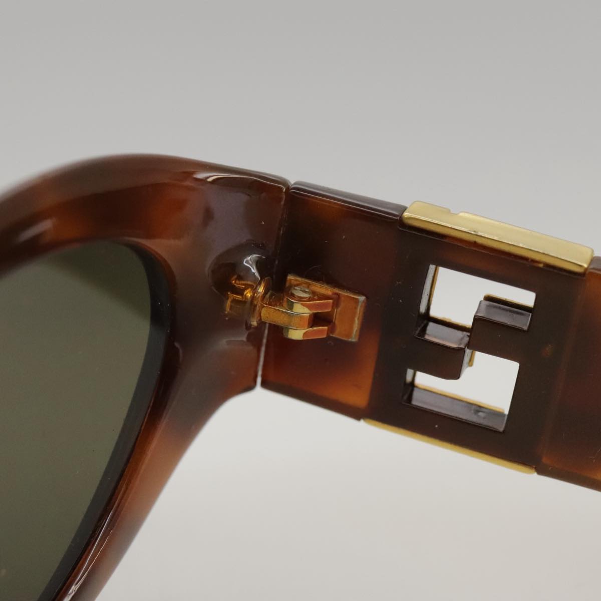 FENDI Sunglasses plastic Brown Auth yk16009