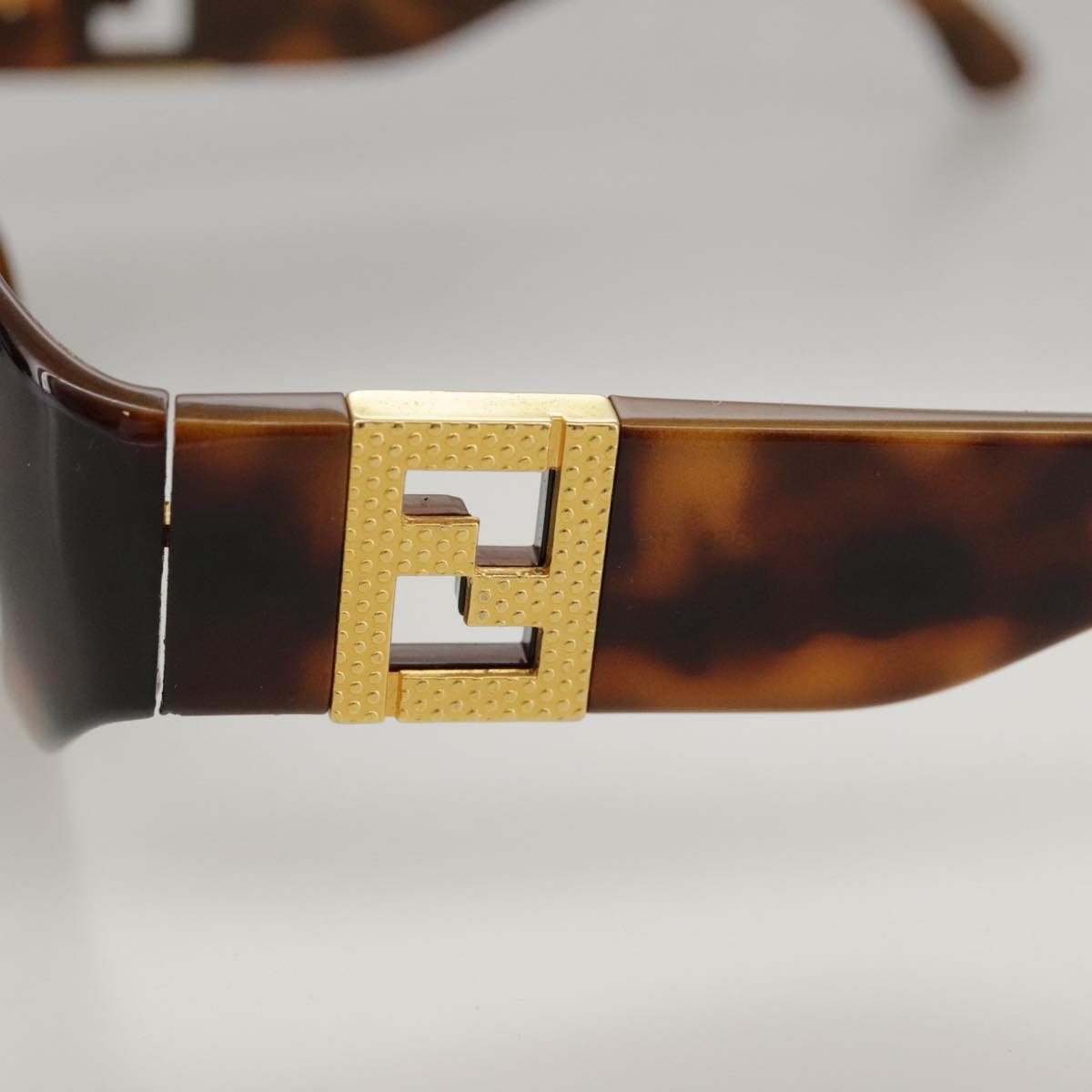 FENDI Sunglasses plastic Brown Auth yk16009