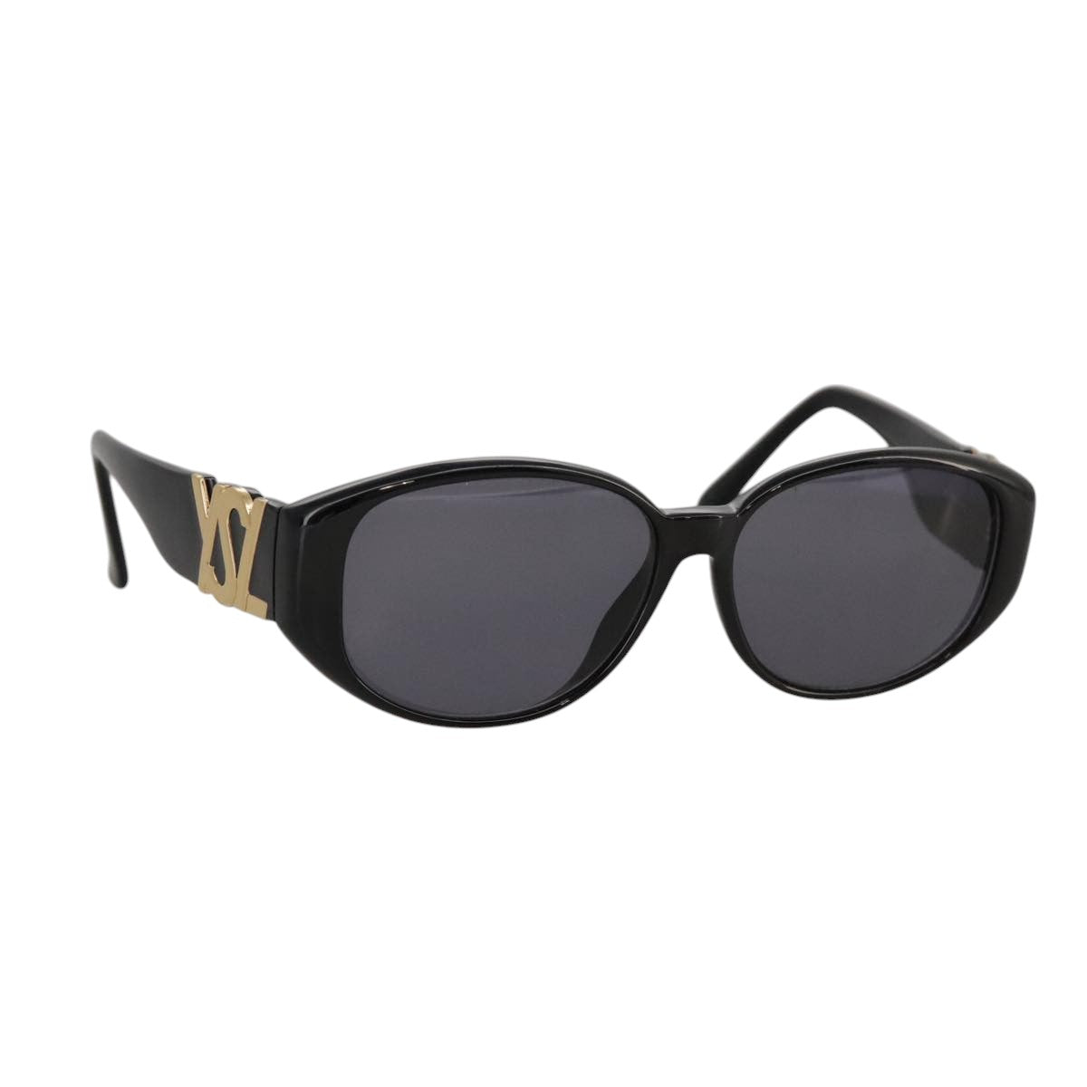 SAINT LAURENT Sunglasses plastic Black Auth yk16011