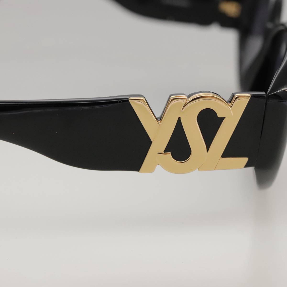 SAINT LAURENT Sunglasses plastic Black Auth yk16011