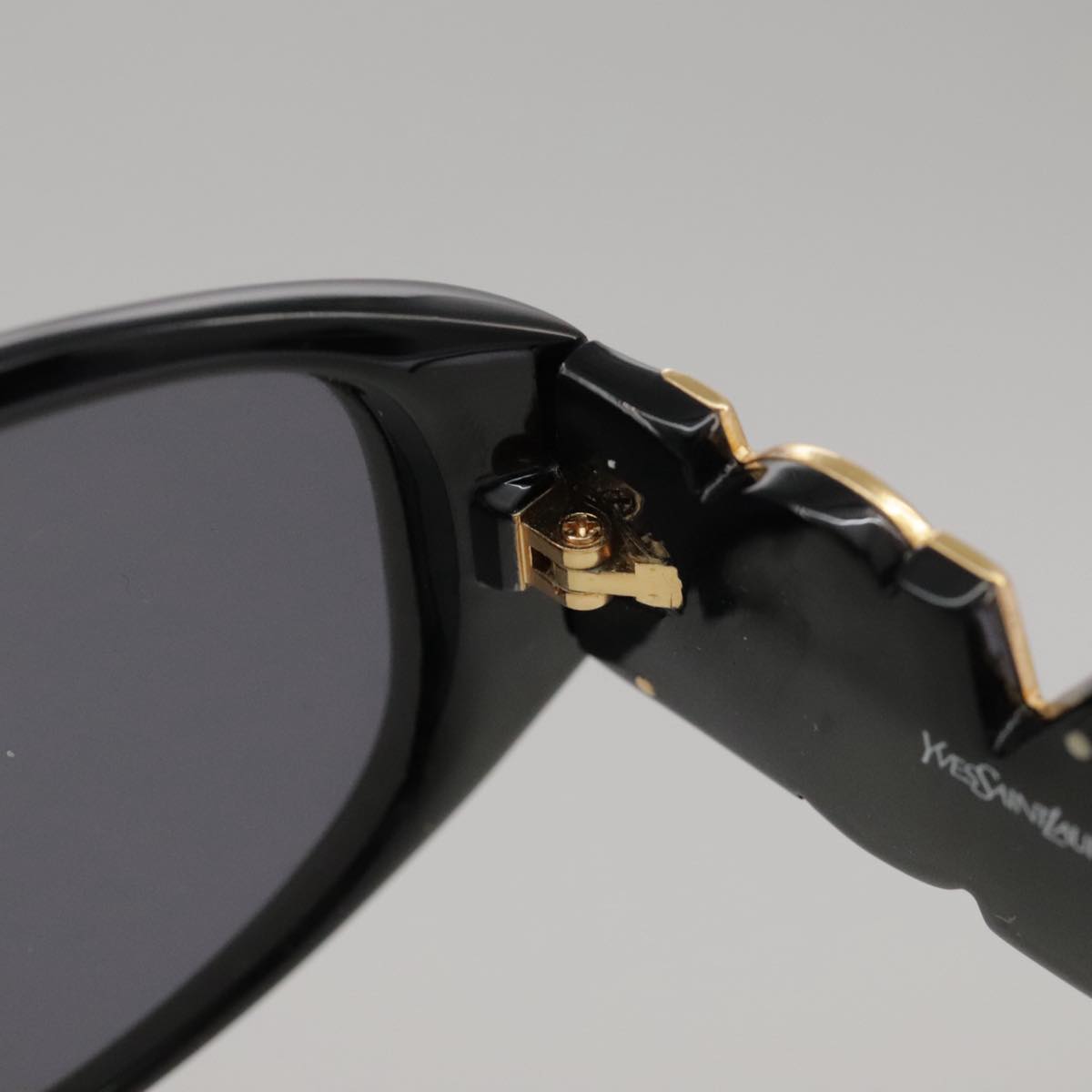 SAINT LAURENT Sunglasses plastic Black Auth yk16011