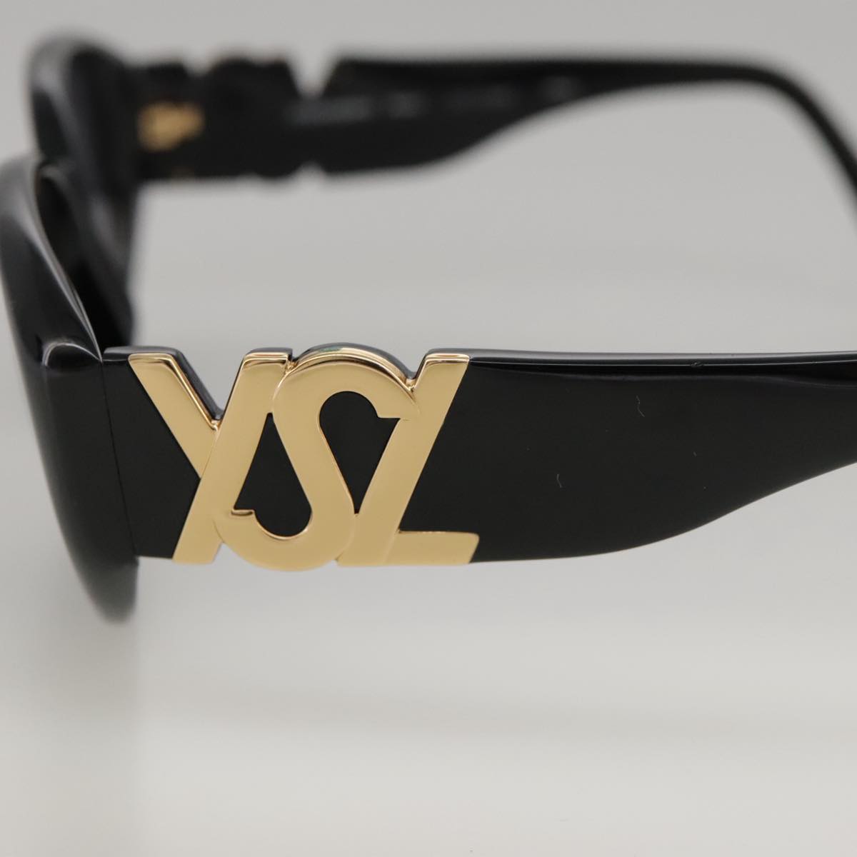 SAINT LAURENT Sunglasses plastic Black Auth yk16011