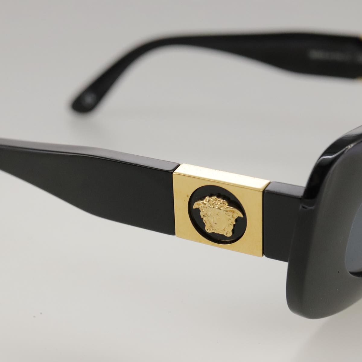 VERSACE Sunglasses plastic Black Auth yk16017