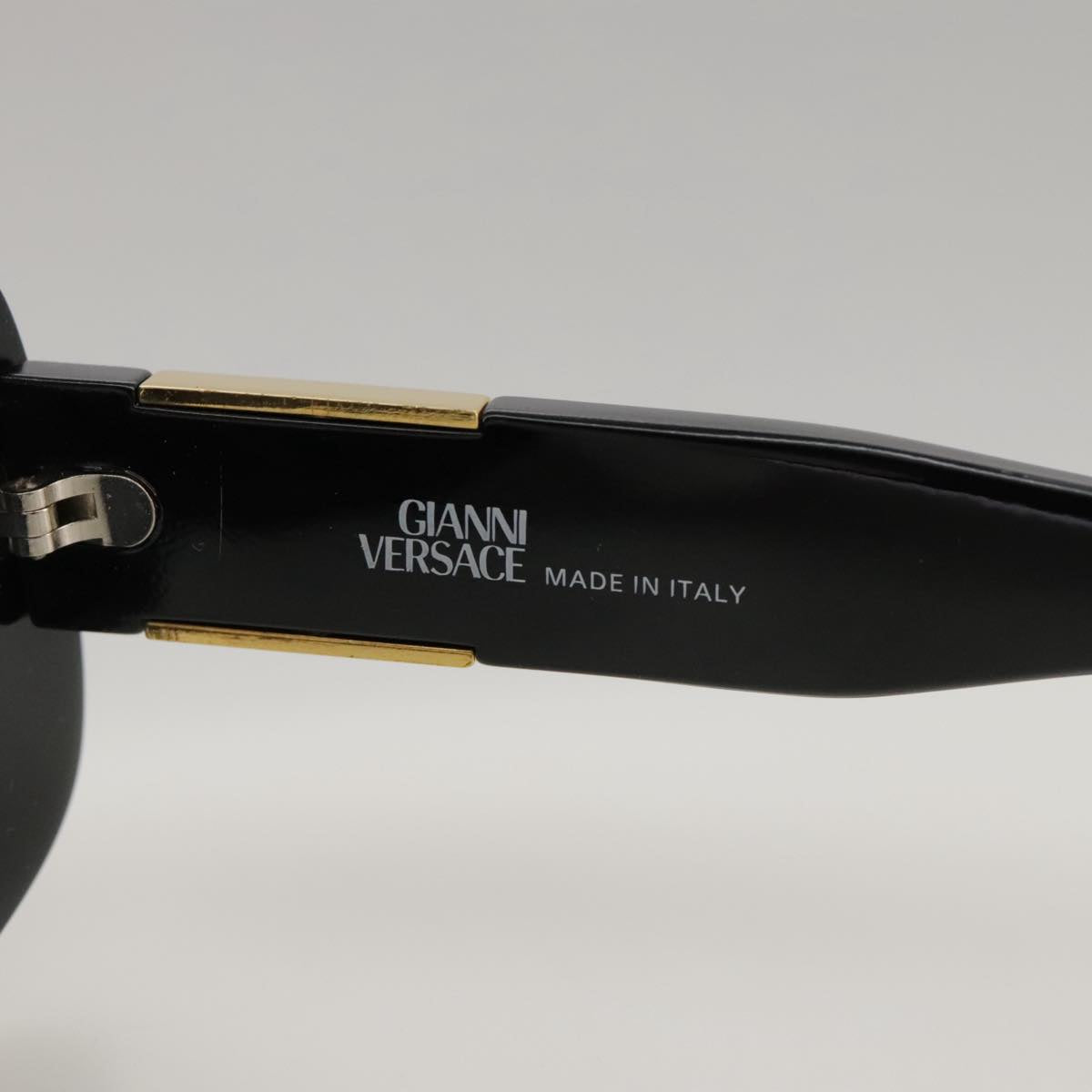 VERSACE Sunglasses plastic Black Auth yk16017