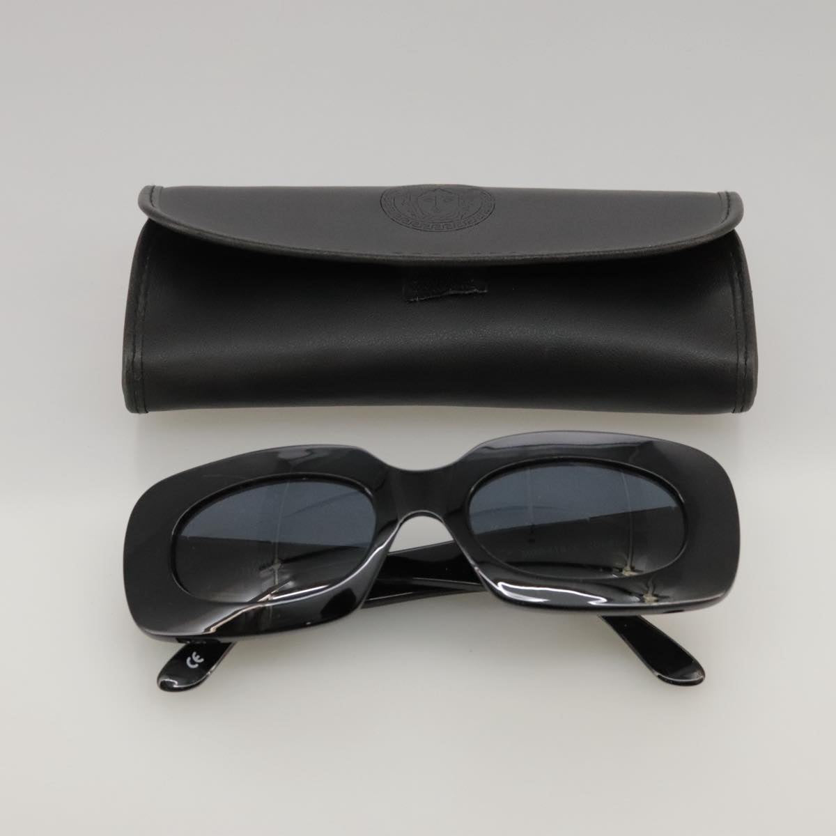 VERSACE Sunglasses plastic Black Auth yk16017