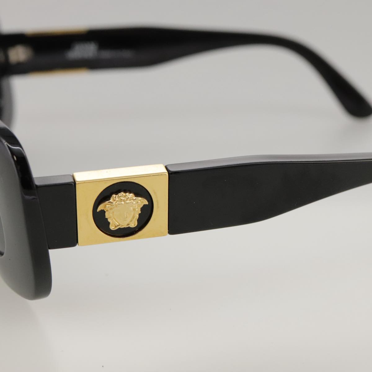 VERSACE Sunglasses plastic Black Auth yk16017