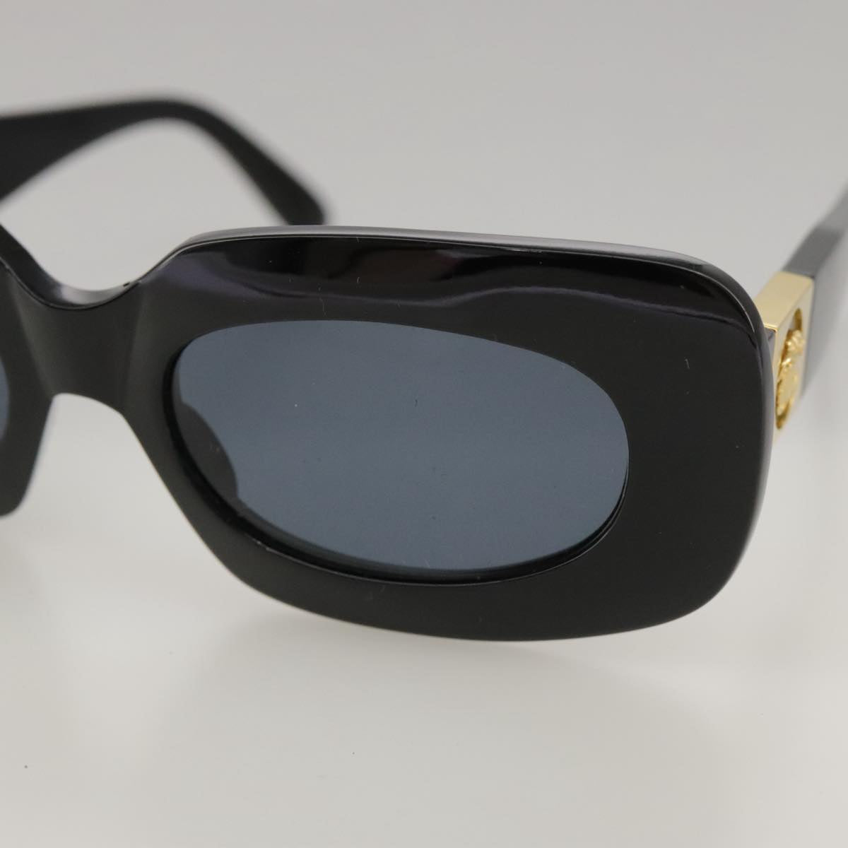 VERSACE Sunglasses plastic Black Auth yk16017