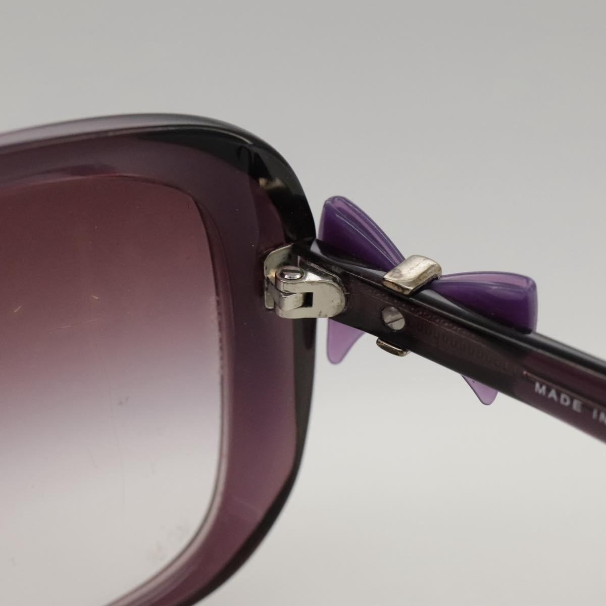 CHANEL Sunglasses plastic Purple CC Auth yk16024