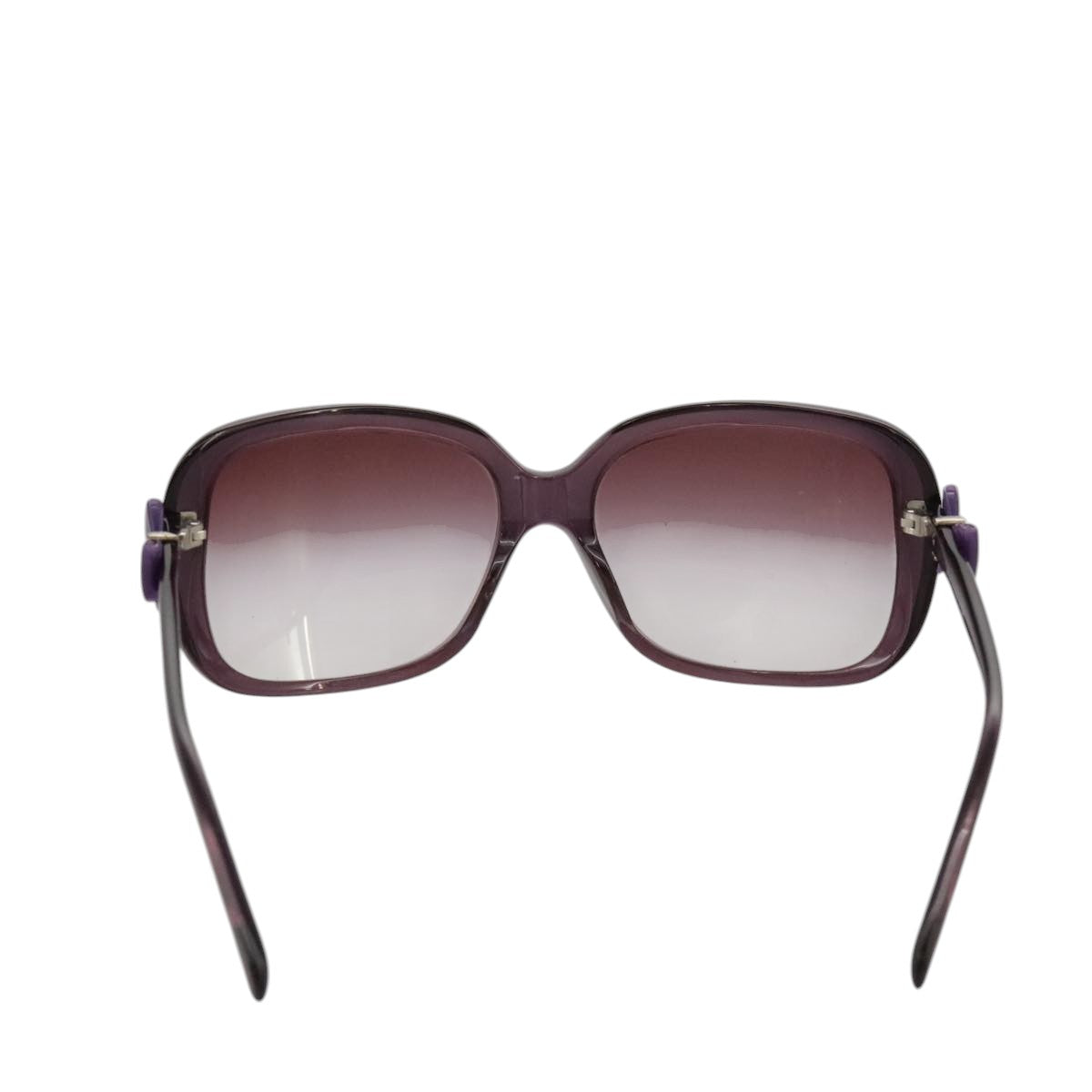 CHANEL Sunglasses plastic Purple CC Auth yk16024