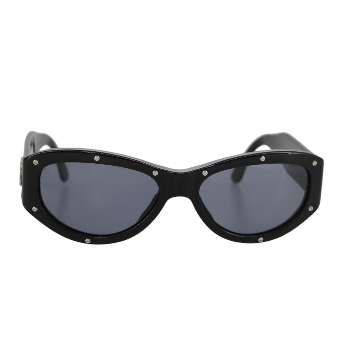 CHANEL Sunglasses plastic Black CC Auth yk16026