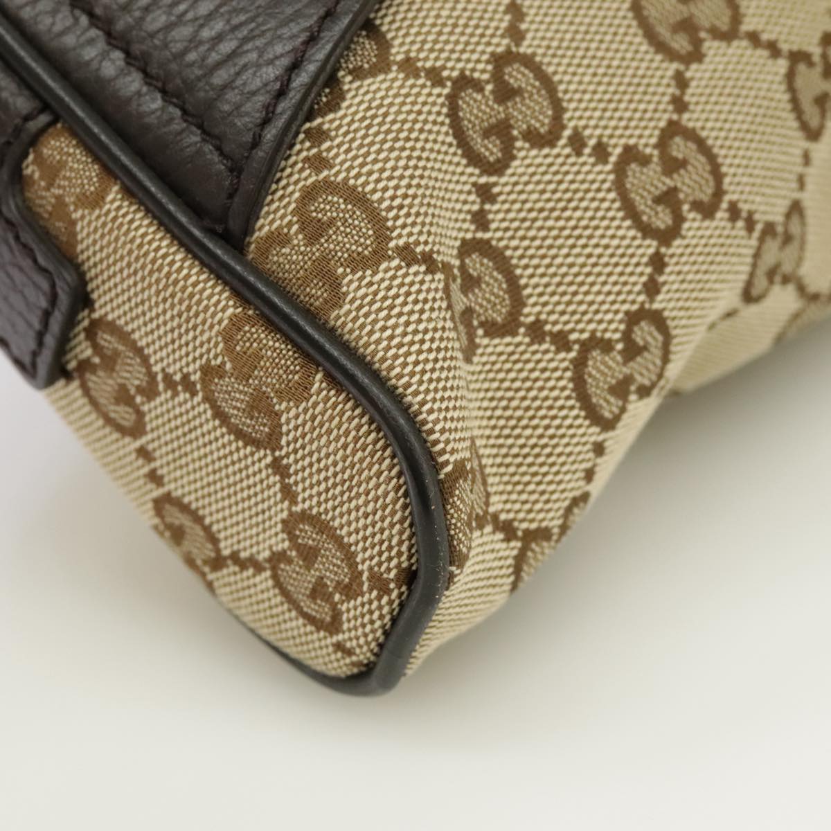 GUCCI GG Canvas Waist bag Beige 449174 Auth yk16031