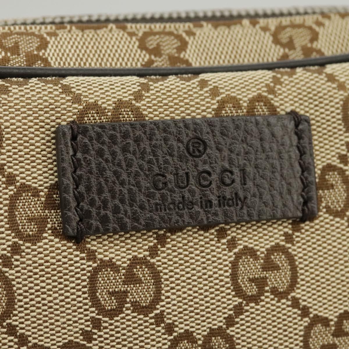 GUCCI GG Canvas Waist bag Beige 449174 Auth yk16031