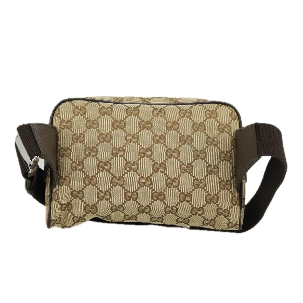 GUCCI GG Canvas Waist bag Beige 449174 Auth yk16031