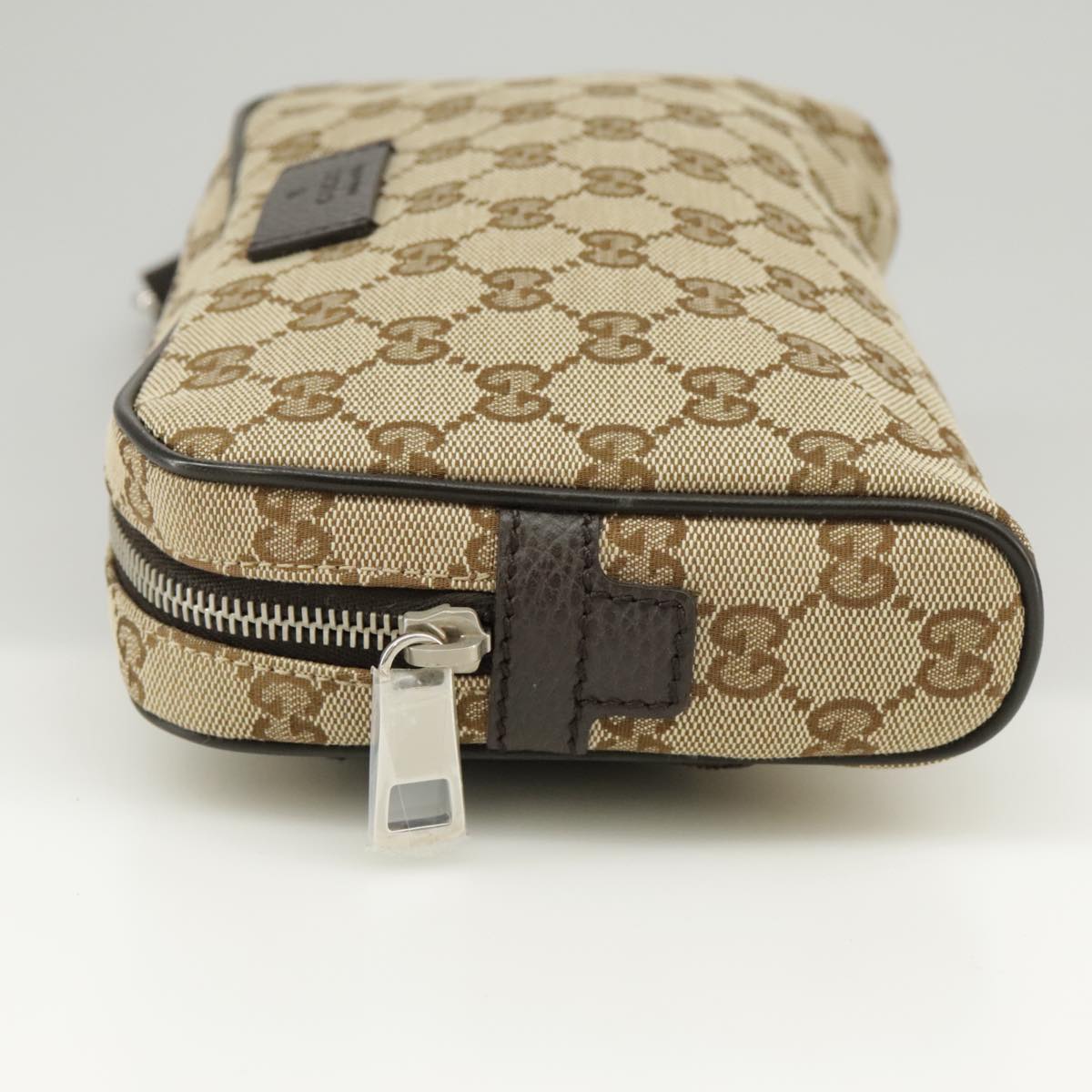 GUCCI GG Canvas Waist bag Beige 449174 Auth yk16031