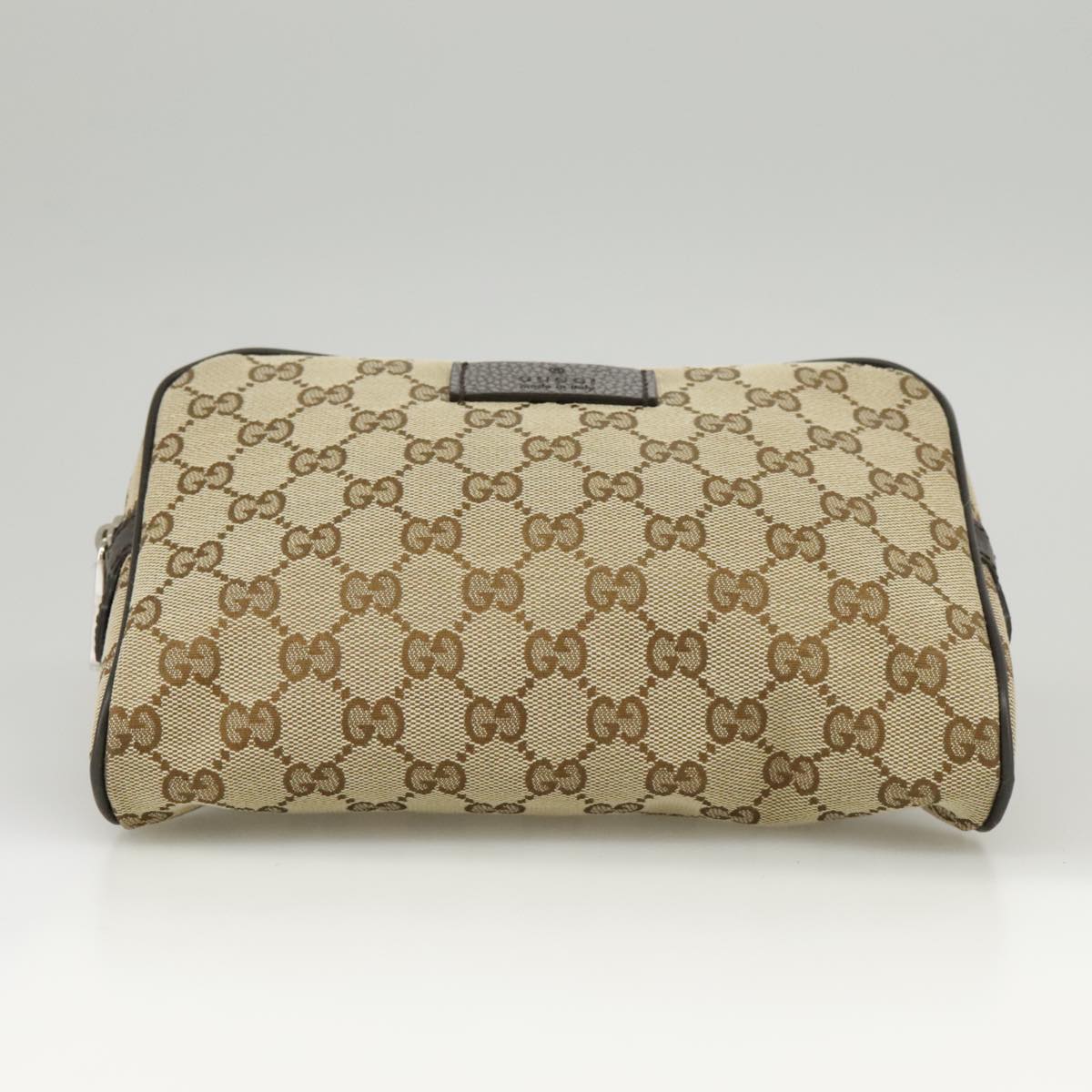 GUCCI GG Canvas Waist bag Beige 449174 Auth yk16031