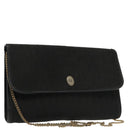 Christian Dior Trotter Canvas Chain Shoulder Bag Black Auth yk16037-1