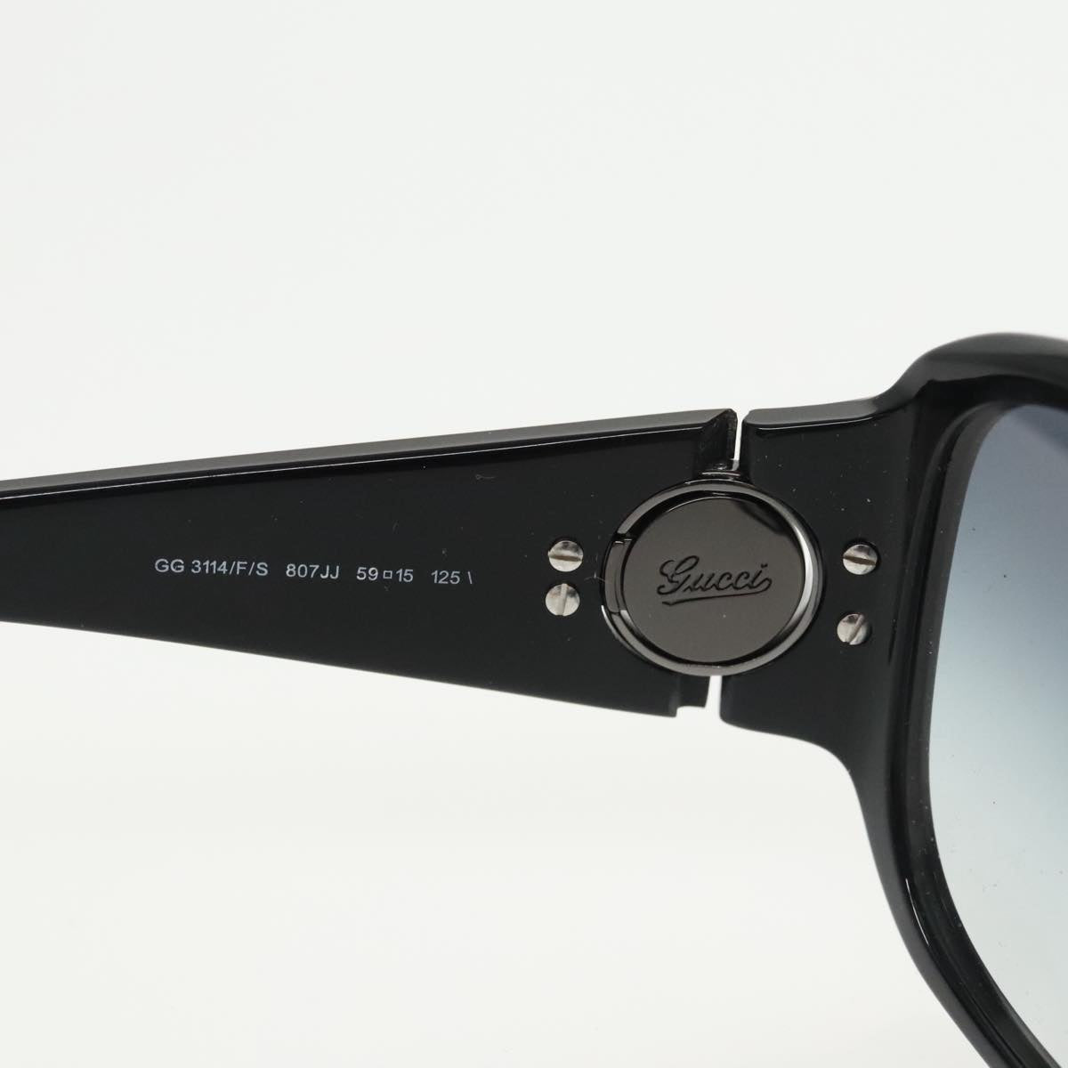 GUCCI Sunglasses plastic Black Auth yk16053