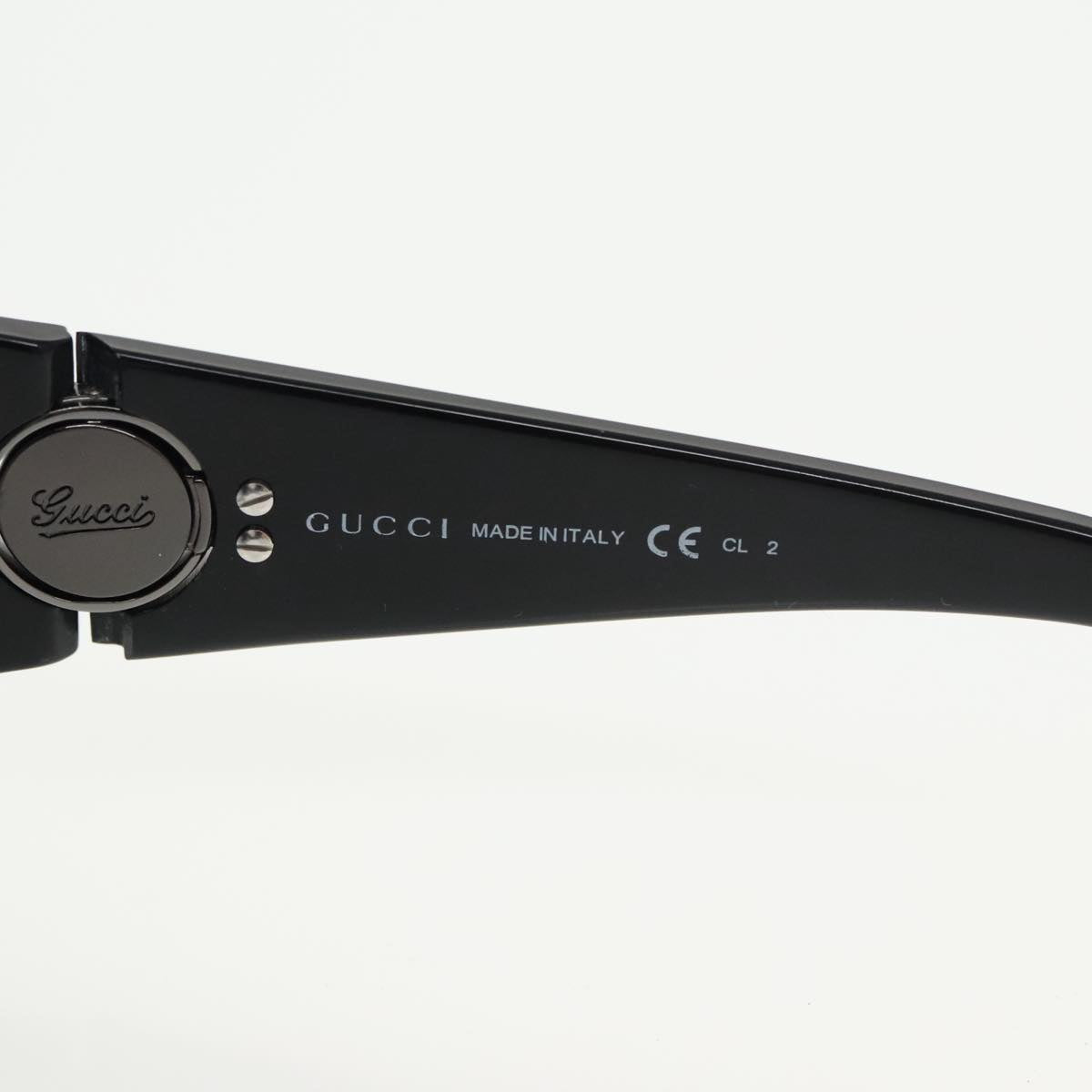 GUCCI Sunglasses plastic Black Auth yk16053