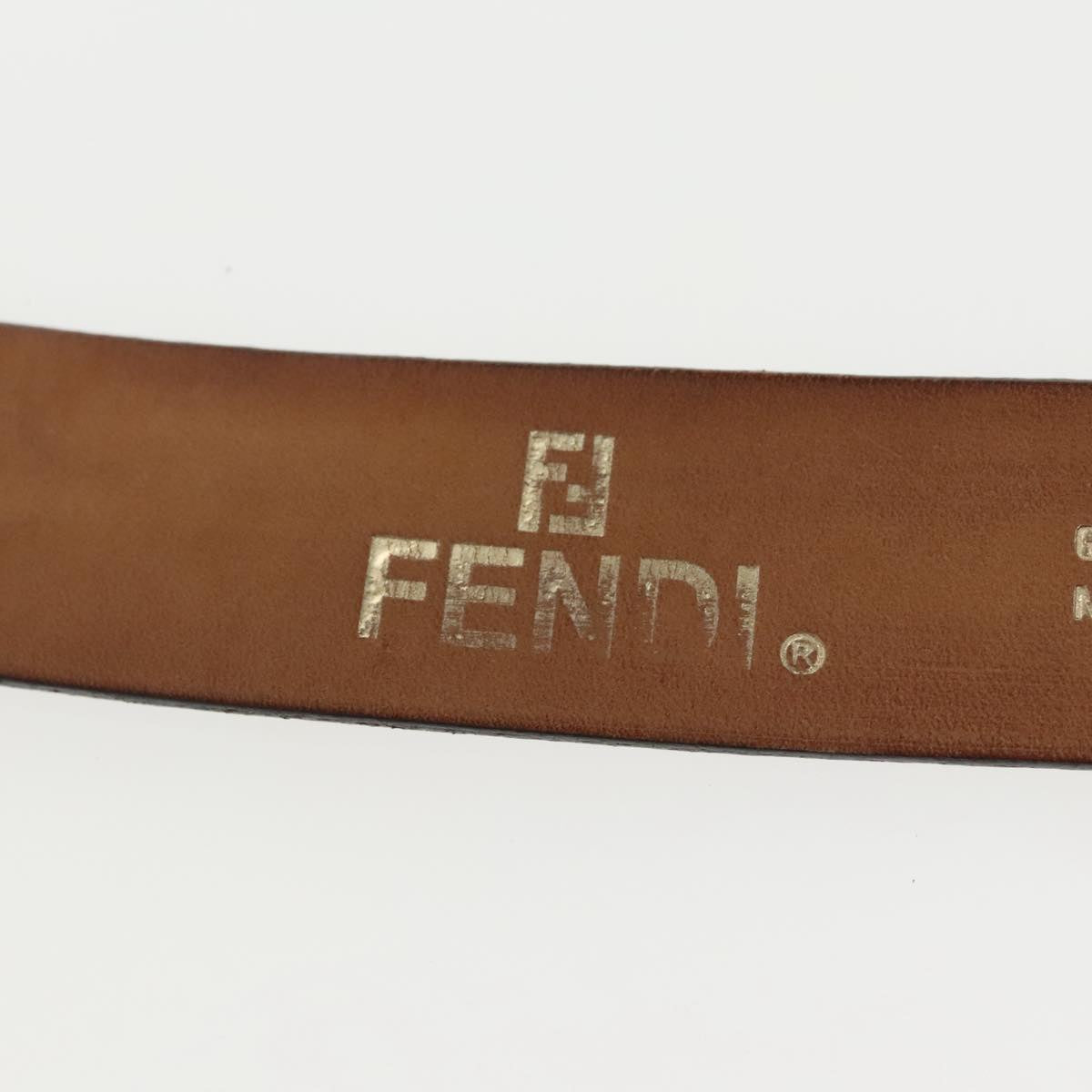 FENDI Belt Leather 31.9"" Brown Auth yk16060