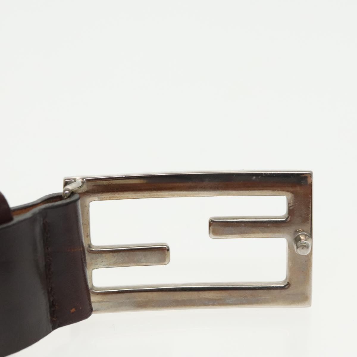 FENDI Belt Leather 31.9"" Brown Auth yk16060