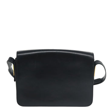 GUCCI Shoulder Bag Leather Navy Gold Auth yk16077 - 0