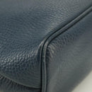 Christian Dior Hand Bag Leather Navy Gold Auth yk16078-9