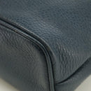 Christian Dior Hand Bag Leather Navy Gold Auth yk16078-16