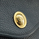 Christian Dior Hand Bag Leather Navy Gold Auth yk16078-17