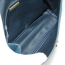 Christian Dior Hand Bag Leather Navy Gold Auth yk16078-11