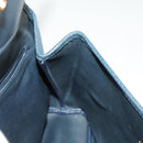 Christian Dior Hand Bag Leather Navy Gold Auth yk16078-20
