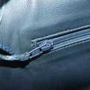 Christian Dior Hand Bag Leather Navy Gold Auth yk16078-22